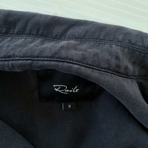 Rails Moto Jacket Small Asymmetrical Zip Coal Grey - Picture 6 of 9